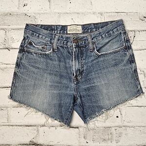 Aeropostale Denim Cutoff Shorts Size 10 High Rise Distressed Blue Jean